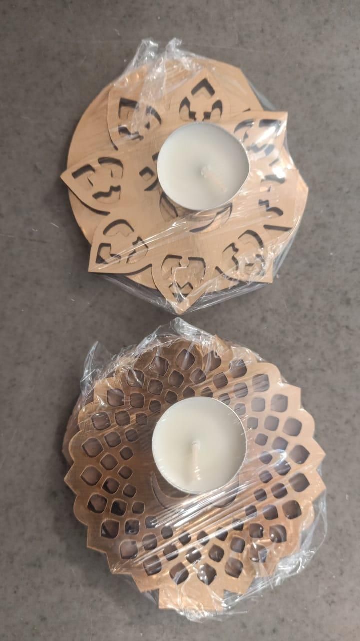 Decorative Tea Light Candle Holder Pack of 2