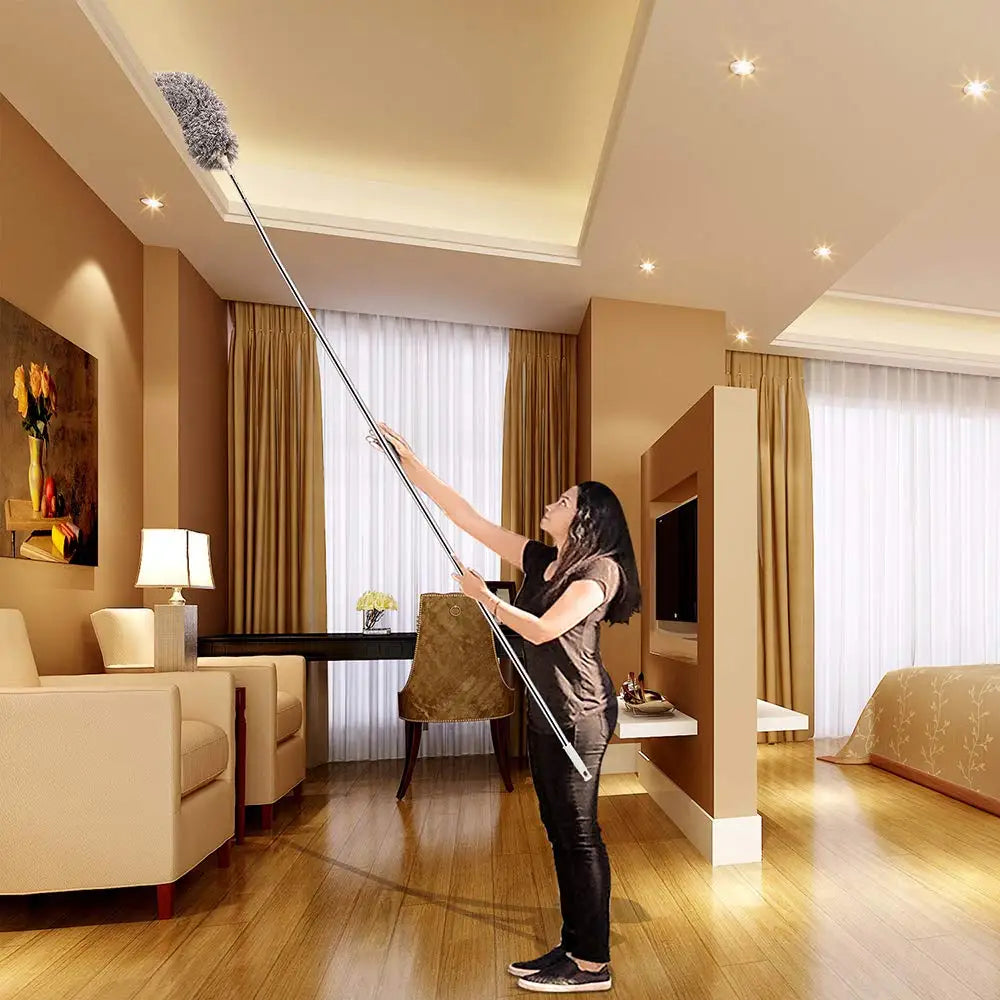 Extendable Microfiber Duster with 100" Telescopic Pole