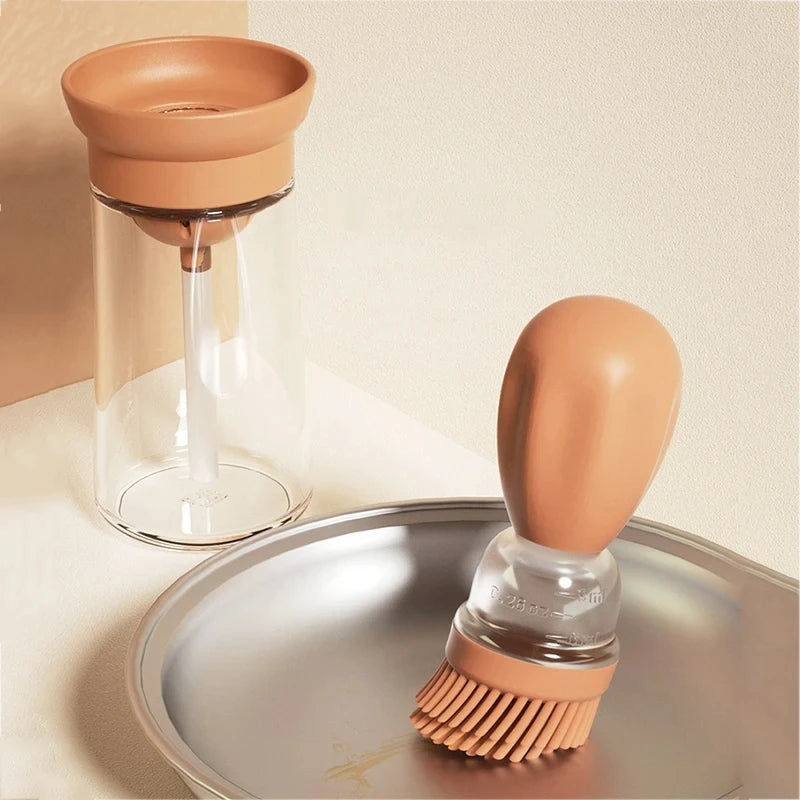 2-in-1 Oil Dispenser Bottle with Silicone Brush