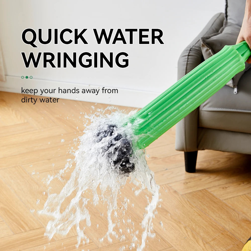 2-in-1 Self-Wringing Spin Mop with 360° Rotating Head