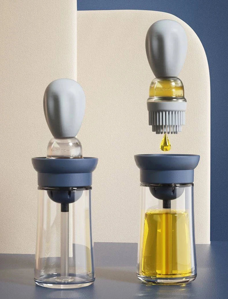 2-in-1 Oil Dispenser Bottle with Silicone Brush