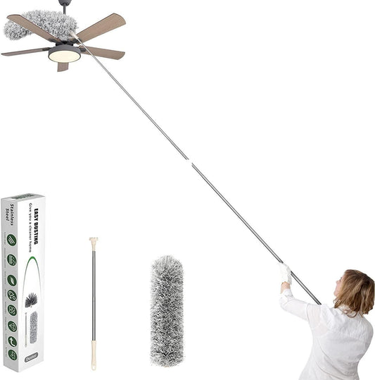 Extendable Microfiber Duster with 100" Telescopic Pole