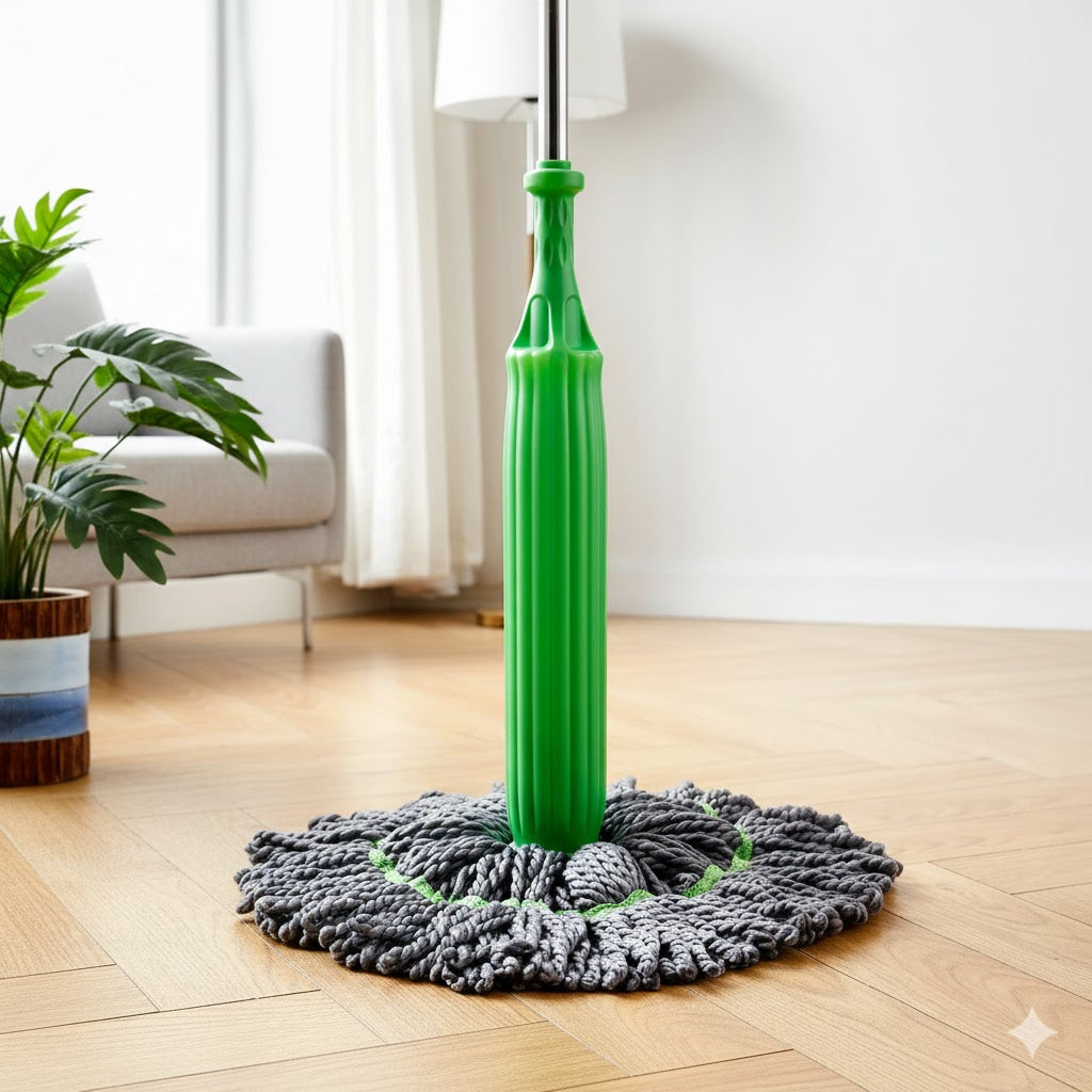2-in-1 Self-Wringing Spin Mop with 360° Rotating Head